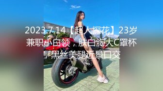 2023.7.14【超人探花】23岁兼职小白领，肤白胸大C罩杯，黑丝美腿近景口交